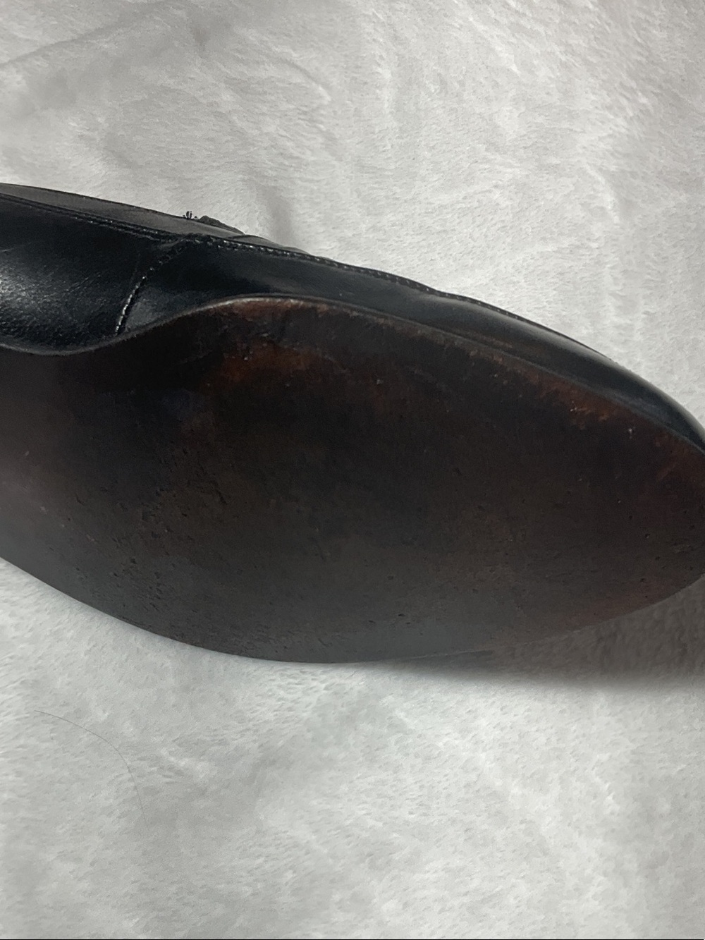 Florsheim Black Leather Textured Slip-On Loafers - Picture 6 of 10